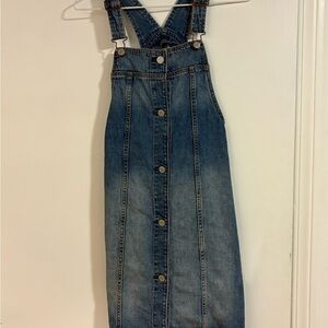 GAP Kids Blue Denim Overall Dress